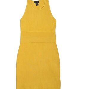 House of Harlow 1960 Ribbed Bodycon Dress in Marigold